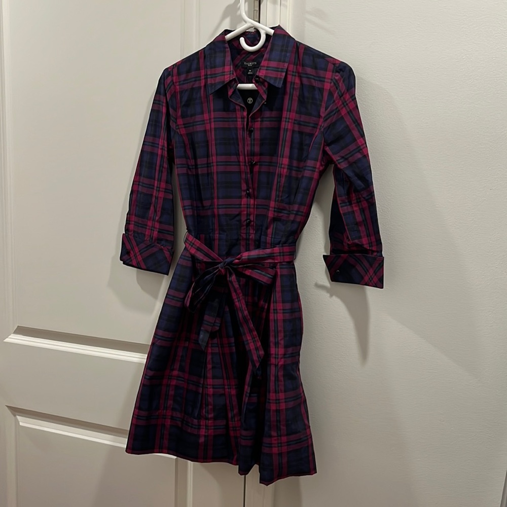Talbots silk holiday dress